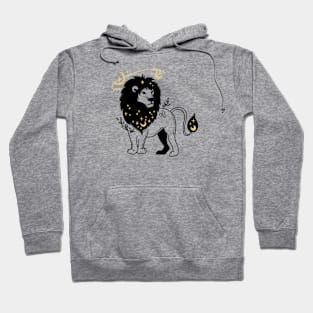 Black and Gold Zodiac Sign LEO Hoodie